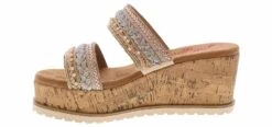 Jellypop Sarita Women's Wedge Sandal 9 Jellypop Sarita Women's Wedge Sandal -Shoe Sensation Shop jellypop sarita gold mti sarita2bandwedgemulti multi04