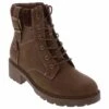 Jellypop Tacoma Women’s Combat Boot -Shoe Sensation Shop jellypop tacoma brown tacomabrownlaceupboot brown01
