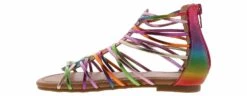 Kensie Girl Rainbow Gladiator Youth Girls’ (11-4) Sandal -Shoe Sensation Shop kensiegirl kg90948 multi kensiegirlrainbowgladiator multi04