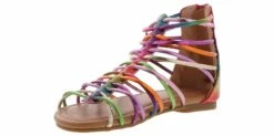 Kensie Girl Rainbow Gladiator Youth Girls’ (11-4) Sandal -Shoe Sensation Shop kensiegirl kg90948 multi kensiegirlrainbowgladiator multi05
