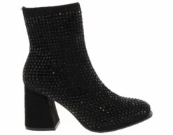 Mia Piana Knit Stone Women’s Fashion Bootie -Shoe Sensation Shop mia piana s black pianastonebootie black02