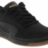 Puma Rebound Layup Nubuck Junior Boys' (4-7) Court Sneaker -Shoe Sensation Shop puma 39177203 reboundlayuplonubuckjr black01