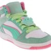 Puma Rebound Layup Squishmallow Junior Girls’ (4-7) Hi-Top Sneaker -Shoe Sensation Shop puma 40511001 reboundlayupsquishmallowjr green01
