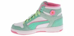 Puma Rebound Layup Squishmallow Junior Girls’ (4-7) Hi-Top Sneaker -Shoe Sensation Shop puma 40511001 reboundlayupsquishmallowjr green04