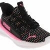 Puma One4all 2 Multi Knit Toddler Girls’ (5-10) Athletic Shoe -Shoe Sensation Shop puma 40542901 one4all2multiknitinf black01