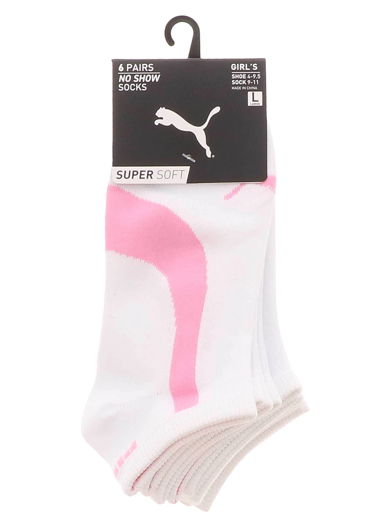 Puma 6PK Girls' No-Show Socks 2 Puma 6PK Girls' No-Show Socks - Image 2