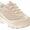Skechers Slip-Ins D'Lites Smooth Nostalgia Women's Athletic Shoe -Shoe Sensation Shop skechers 150537 ntgy dlitessmoothnostalgia beige01