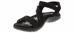 Skechers Reggae Slim Sling Women’s Comfort Sandal -Shoe Sensation Shop skechers 163573 bbk reggaeslimblcksling black05