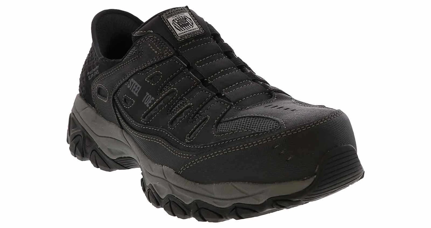Skechers Slip-Ins Cankton Faison Men’s Steel Toe Work Shoe 1 Skechers Slip-Ins Cankton Faison Men’s Steel Toe Work Shoe