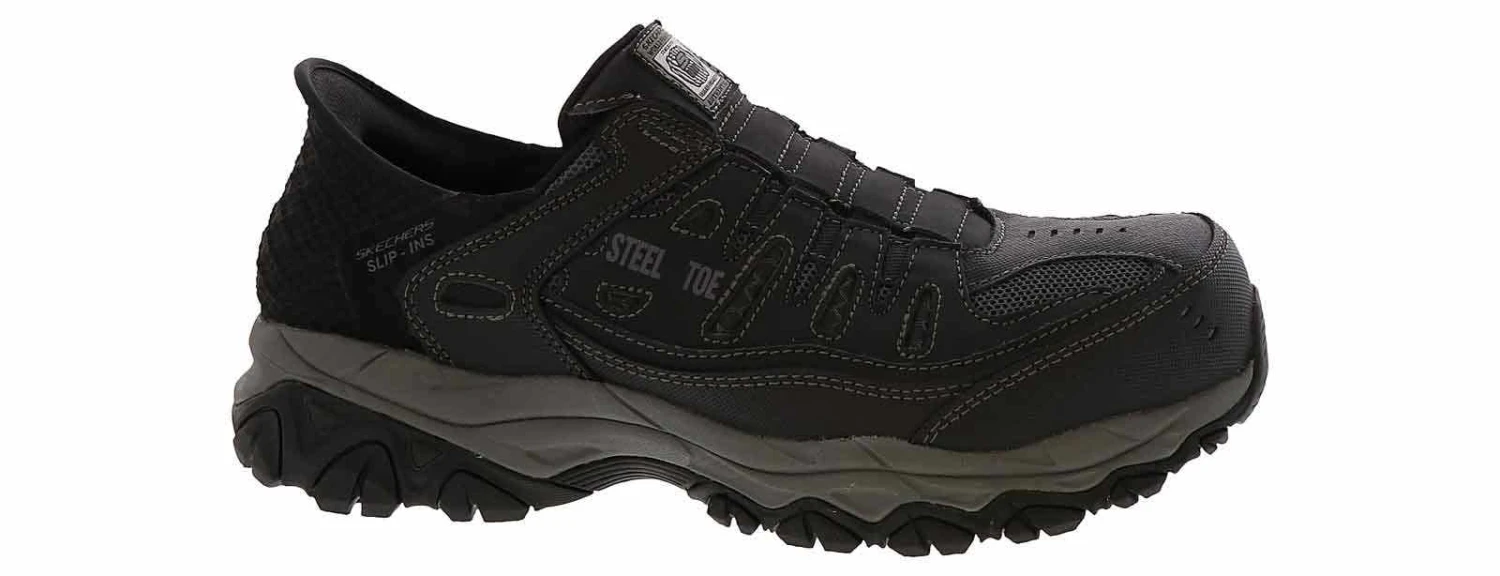 Skechers Slip-Ins Cankton Faison Men’s Steel Toe Work Shoe 2 Skechers Slip-Ins Cankton Faison Men’s Steel Toe Work Shoe - Image 2