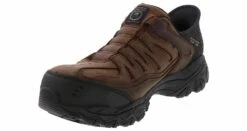 Skechers Slip-Ins Cankton Ryker Men’s Composite Toe Work Shoe -Shoe Sensation Shop skechers 200234 cdb canktonrykerslipin brown05