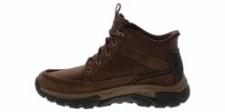 Skechers Slip-In Respected 20 Men's Wide-Width Hiking Boot -Shoe Sensation Shop skechers 205381ww coc respected20 brown04