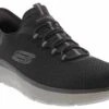 Skechers Slip-Ins Summit High Range Men’s Running Shoe -Shoe Sensation Shop skechers 232457 bkcc summitshighrandeslipin black01