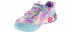 Skechers Gummy Friends Youth Girls (11-3) Athletic Shoe -Shoe Sensation Shop skechers 303205l lbmt gummyfriends blue05