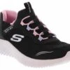 Skechers Bounder Simple Cute Slip-In Youth Girls’ (12-4) Running Shoe -Shoe Sensation Shop skechers 303585l blk slipinsboundersimplecute black01