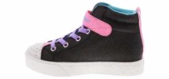 Skechers Twinkle Toes Heart Steps Youth Girls’ (11-3) Light Up Hi-Top Sneaker -Shoe Sensation Shop skechers 314623l bkmt twinkletoesheartsteps black04