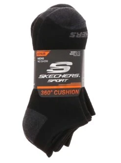 Skechers 6PK 360 Sport Men's No-Show Socks