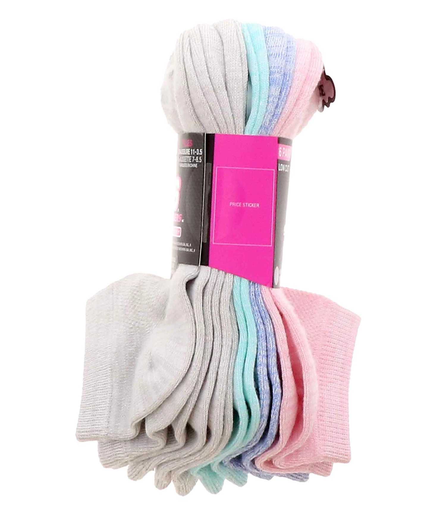 Skechers 6PK Super Soft Girls’ Low-Cut Socks 3 Skechers 6PK Super Soft Girls’ Low-Cut Socks - Image 3