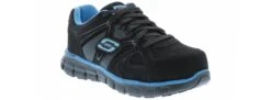 Skechers Suede Synergy Sandlot Women's Wide-Width Alloy Toe Work Shoe