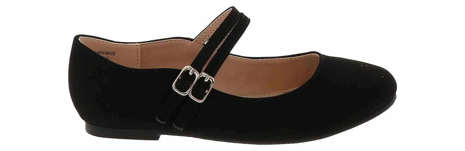 Soda Sadie Flat Black Youth Girls’ (11-3) Dress Shoe 2 Soda Sadie Flat Black Youth Girls’ (11-3) Dress Shoe - Image 2