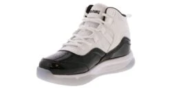 Spalding Sideline Youth Boys' (11-3) Wide-Width Mid Top Basketball Sneaker -Shoe Sensation Shop spalding sideline whtblk spaldingsidelinewhtblkwide black05