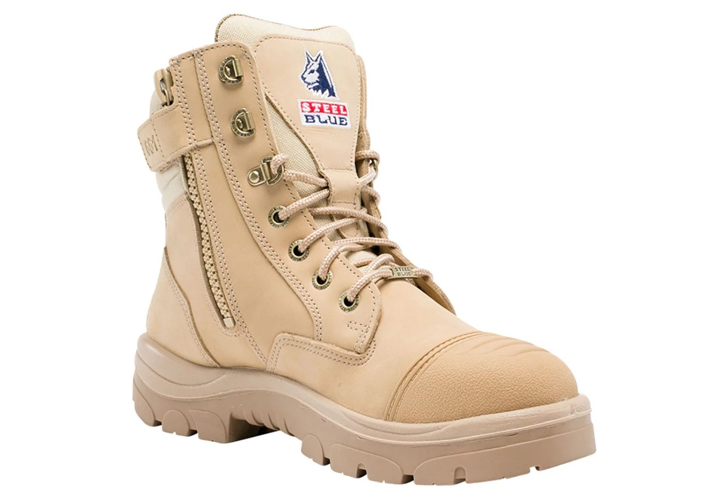 Steel Blue Southern Cross Zip Tan Men's Steel Toe Work Boot 1 Steel Blue Southern Cross Zip Tan Men's Steel Toe Work Boot