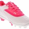 Under Armour Leadoff Low RM 3 Youth Girls’ (11-6) Softball Cleat -Shoe Sensation Shop underarmour 3027455 601 ualeadofflowrmjr3 white01