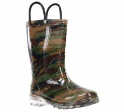 Western Chief Lighted PVC Camo Toddler Kids' (5-10) Light Up Rain Boot