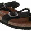 White Mountain Haziest Women’s Footbed Sandal -Shoe Sensation Shop whitemountain haziest black haziestblkstrapbraided black01