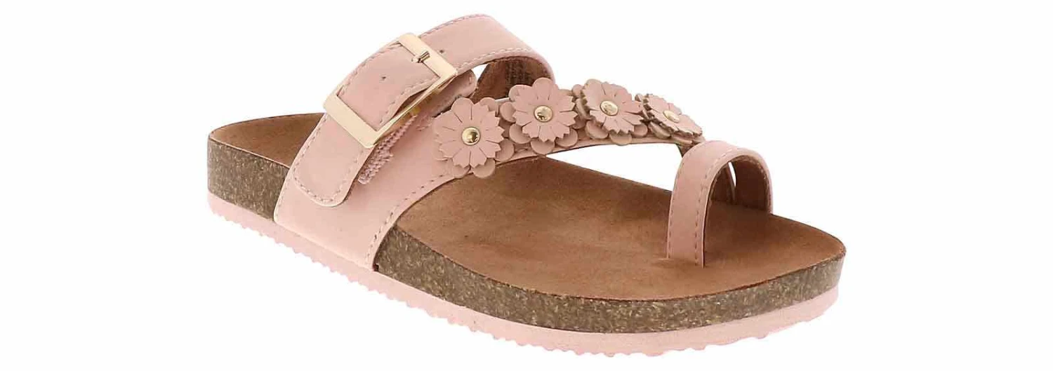White Mountain Graffito Blush Youth Girls’ (11-3) Footbed Sandal 1 White Mountain Graffito Blush Youth Girls’ (11-3) Footbed Sandal