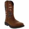 Wolverine Rancher American Flag Men’s Steel Toe Work Boot 9 Wolverine Rancher American Flag Men’s Steel Toe Work Boot -Shoe Sensation Shop wolverine w241181 rancheramericanflagstboot brown01
