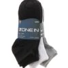 Zone In 10PK Men’s Ankle Socks 5 Zone In 10PK Men’s Ankle Socks -Shoe Sensation Shop zonein 59585 bwg mens10pkflatknitnssocks black01