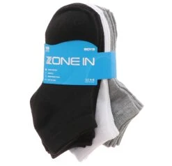 Zone In 10PK Youth Kids’ Ankle Socks
