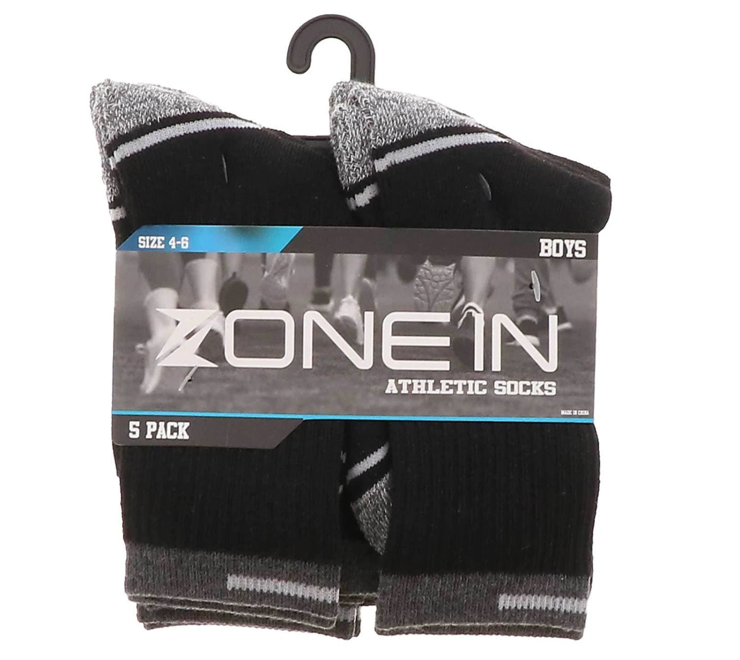 Zone In 5PK Youth Boys’ Crew Socks 1 Zone In 5PK Youth Boys’ Crew Socks